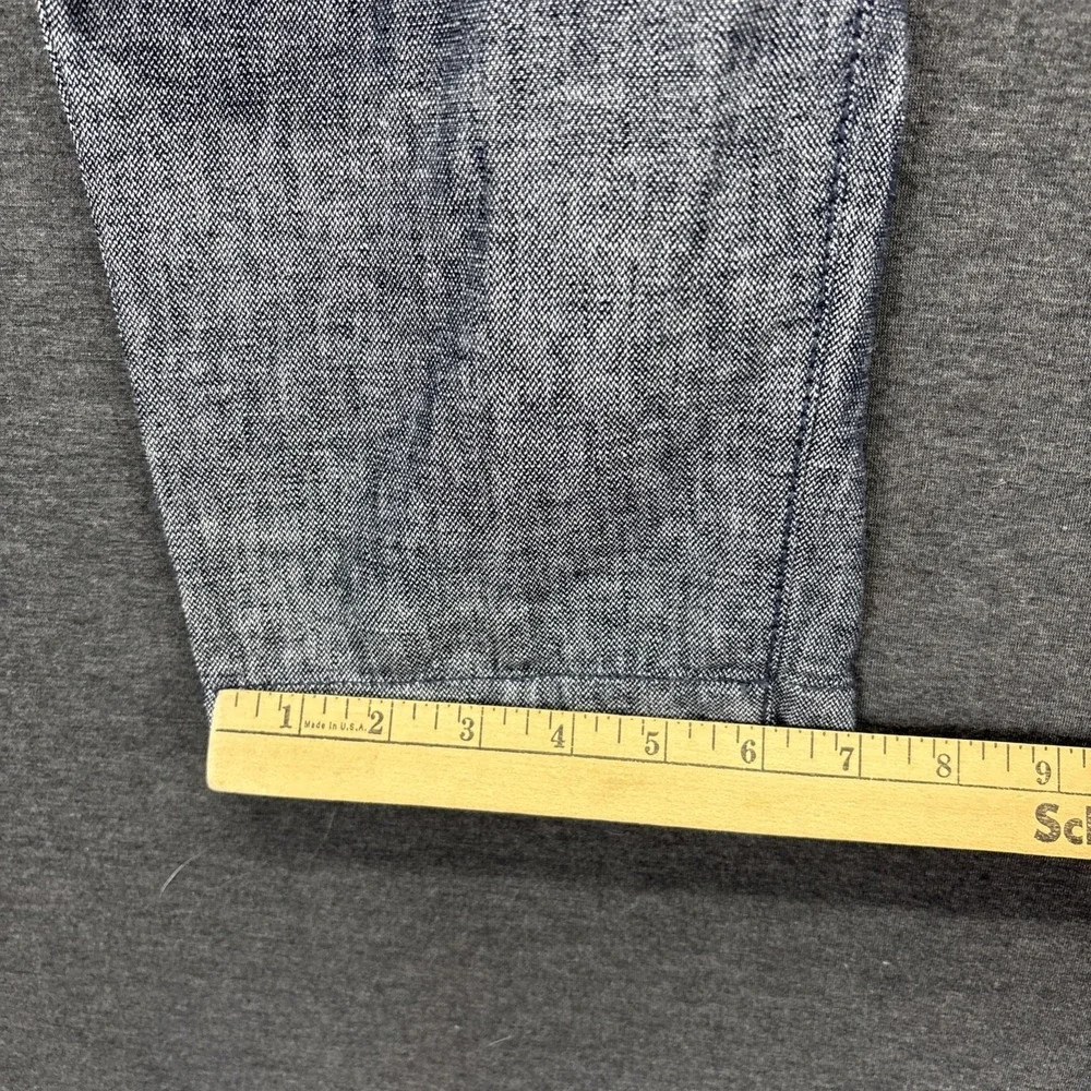 Banana Republic Mason Athletic Tapered Pants Mens 38x29 Gray Linen Blend Coastal